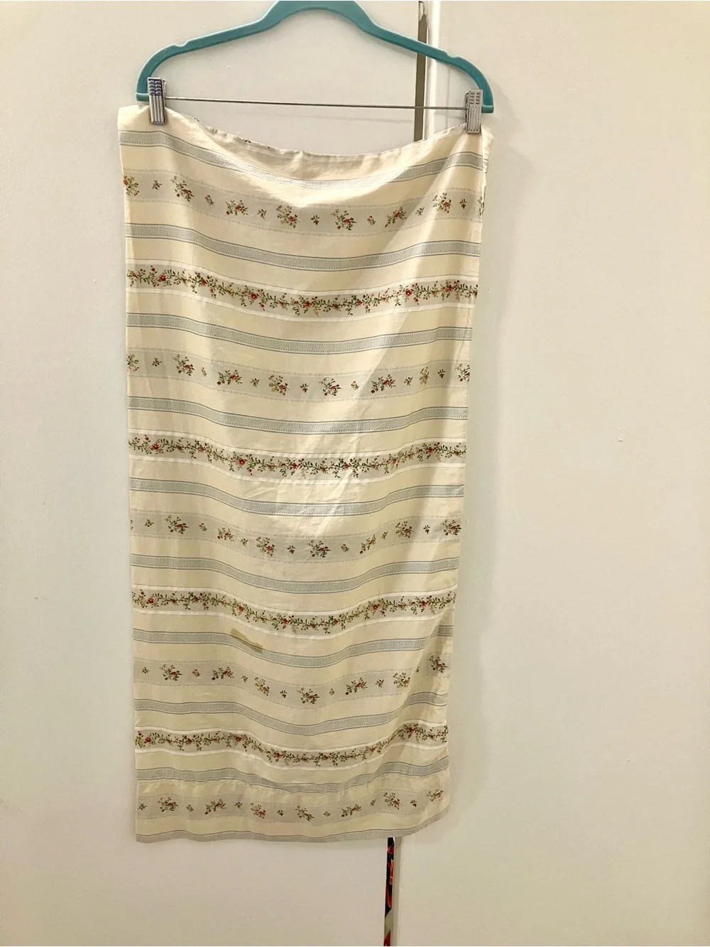 Ralph Lauren Alderwood Julianne Vintage King Pillowcase Flowers Striped AS IS.